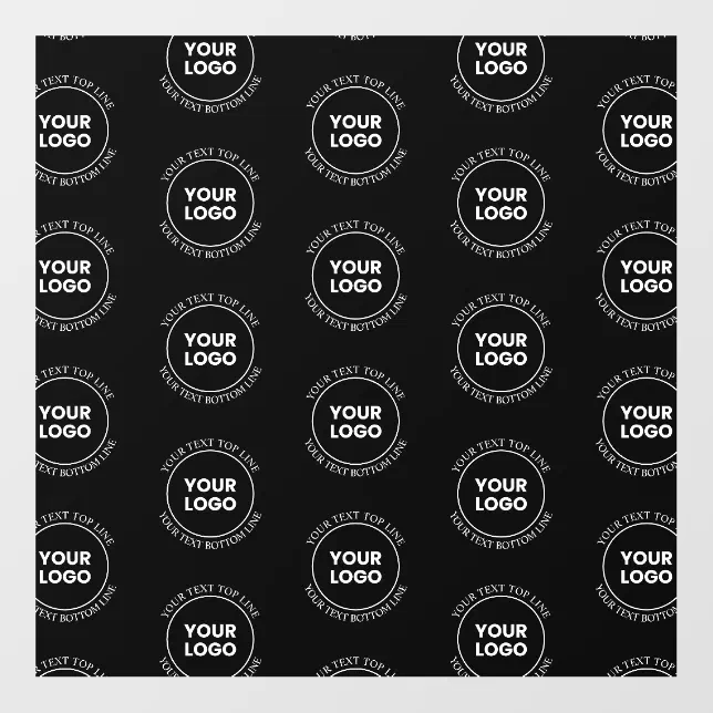 Logo Repeat Pattern Design Your Logo & Editable Text | Repeating Pattern Floor Decals | Zazzle