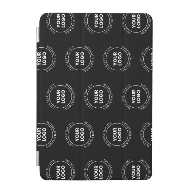Your Logo & Editable Text | Repeating Pattern  iPad Mini Cover (Front)