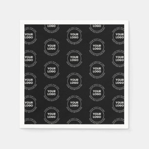 Your Logo & Editable Text   Repeating Pattern  Napkins