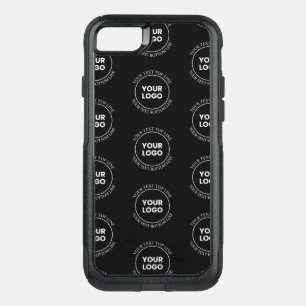 Your Logo & Editable Text Repeating Pattern OtterBox Commuter iPhone SE/8/7 Case