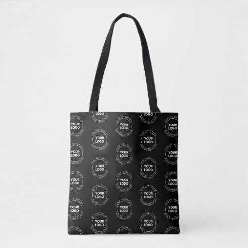 Your Logo  Editable Text  Repeating Pattern  Tote Bag