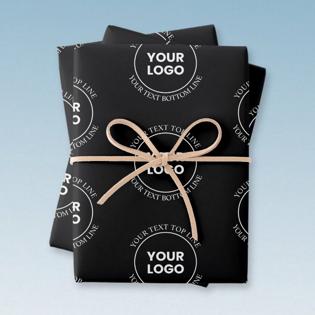 Your Logo & Editable Text | Repeating Pattern  Wrapping Paper Sheets (Creator Uploaded)