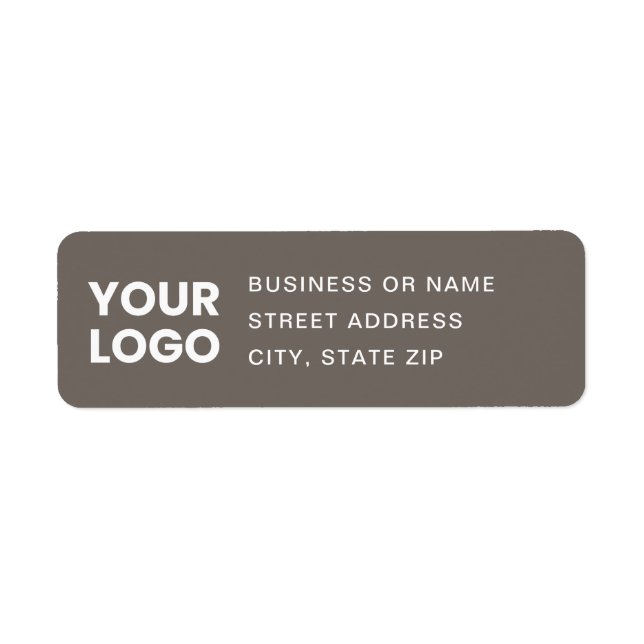 Your Logo & Editable Text Return Address Label (Front)