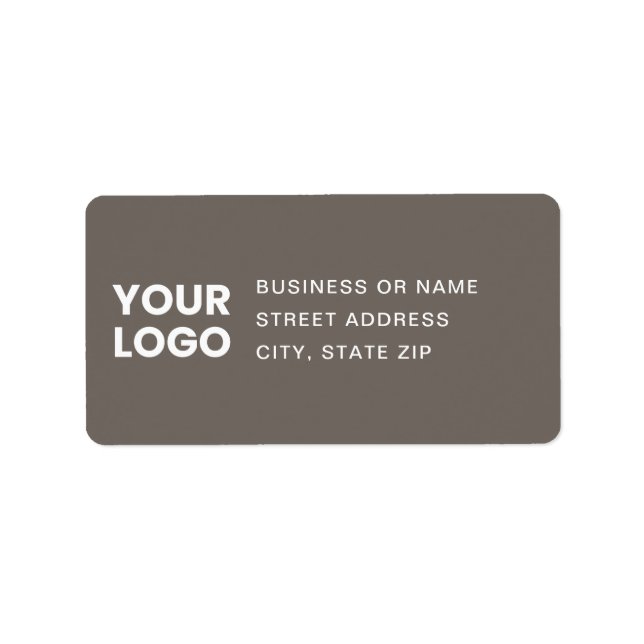 Your Logo & Editable Text Return Address Label (Front)