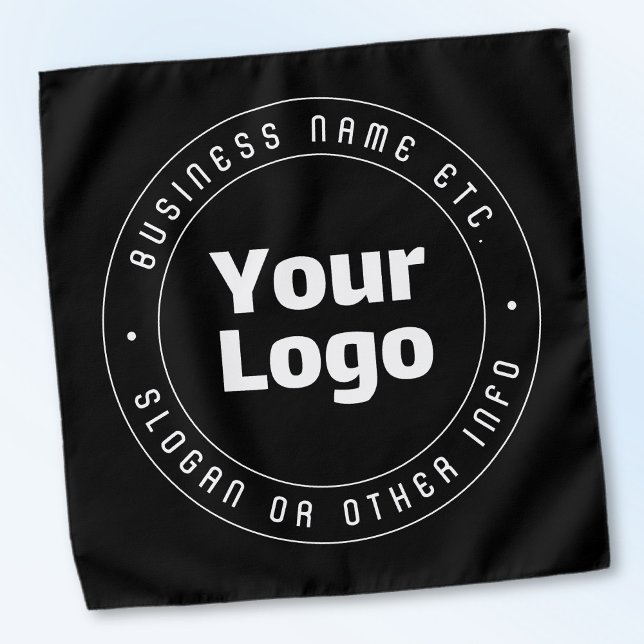 Your Logo & Editable Text Template | Black & White Bandana (Creator Uploaded)