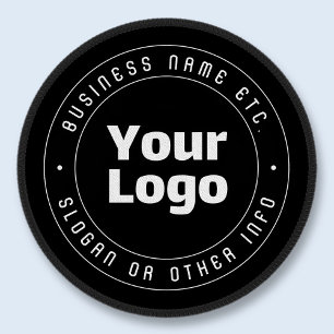 Your Logo & Editable Text Template Black & White Patch