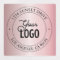 Your Logo | Elegant Faux Rose Gold Waterproof