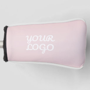 Your Logo & Elegant Modern Blush Pink Ombre Golf Head Cover