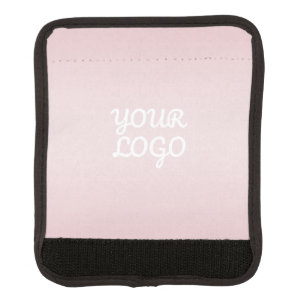 Your Logo & Elegant Modern Blush Pink Ombre Luggage Handle Wrap