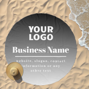 Your Logo Fading Gradient Background Beach Towel