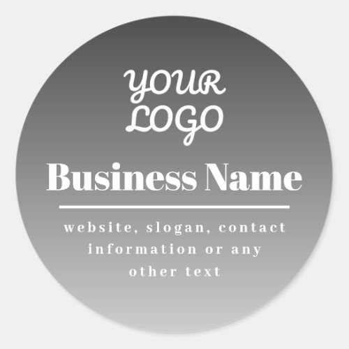 Your Logo Fading Gradient Background Classic Round Sticker
