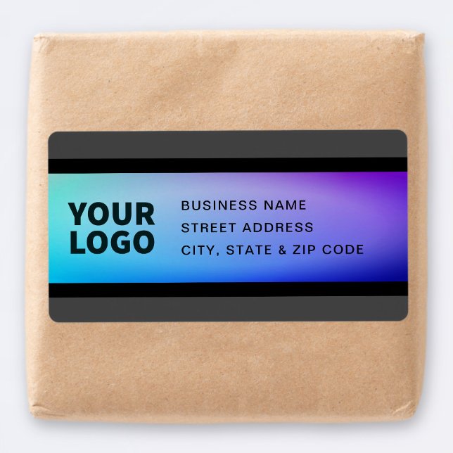 Your Logo | Fading Turquoise & Purple Label (Creator Uploaded)