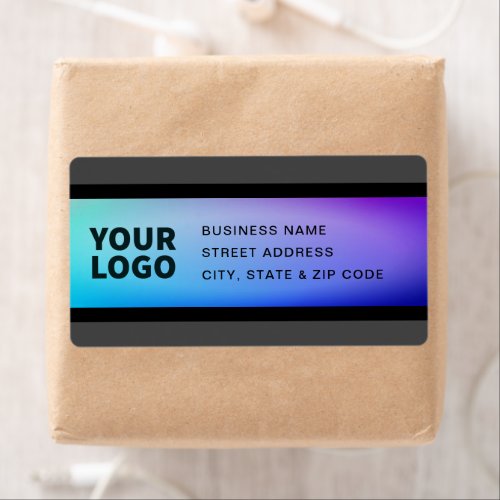 Your Logo  Fading Turquoise  Purple Label