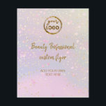 your logo faux glitter flyer<br><div class="desc">esthetician,  skincare,  beauty salon,  hairstylist flyer</div>