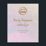 your logo faux glitter flyer<br><div class="desc">esthetician,  skincare,  beauty salon,  hairstylist flyer</div>