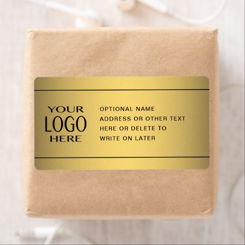 YOUR LOGO  Faux Gold  Optional Text Label