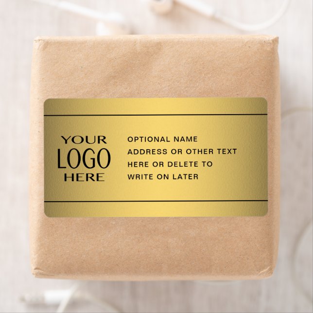 YOUR LOGO | Faux Gold & Optional Text Label (Insitu)
