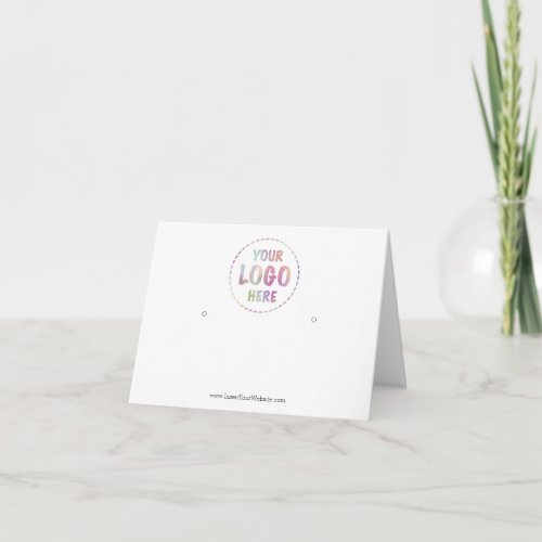 Your Logo Folded Earring Display Card