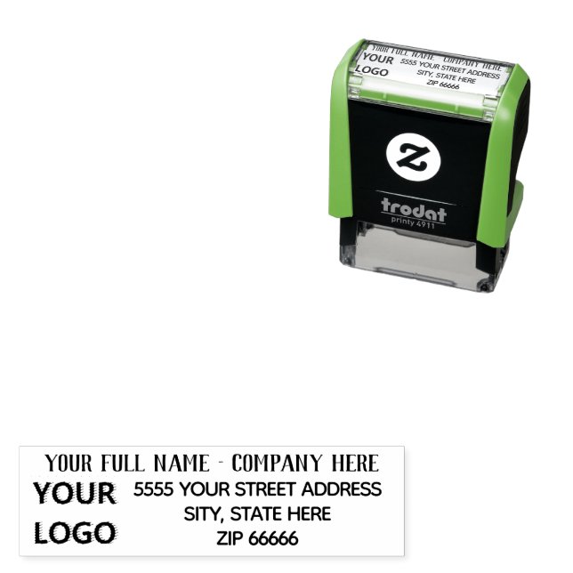 Your Logo Full Name Return Address Business Stamp (In Situ)