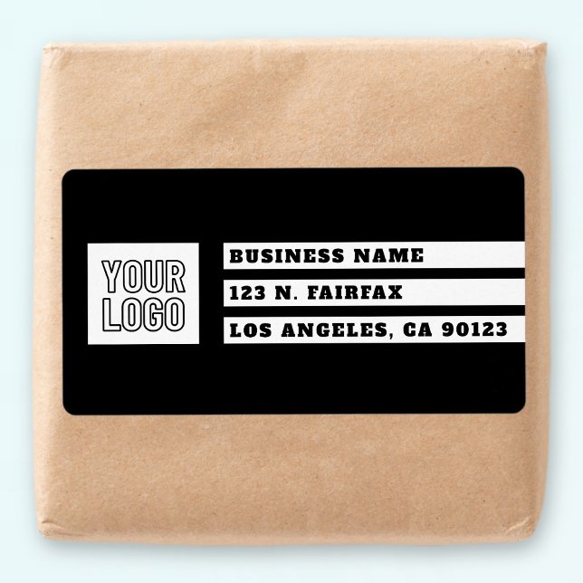 Your Logo Geometric Stripes | Black & White Label (Creator Uploaded)