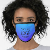 Your Logo | Gradient of Blue & Purple Face Mask (Worn Her)