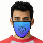 Your Logo | Gradient of Blue & Purple Face Mask (Worn Him)
