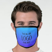 Your Logo | Gradient of Blue & Purple Face Mask (Worn Him)