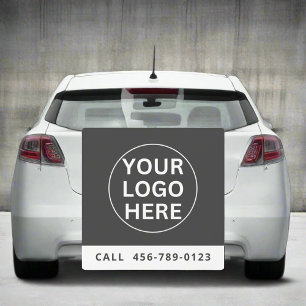 Your Logo Gray l Professional Business Contact  Car Magnet