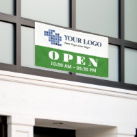 Your Logo Green Open Business Opening Hours