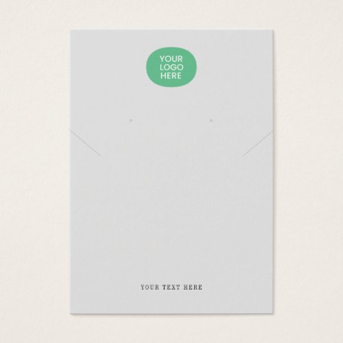 Your Logo Grey Necklace Earring display card