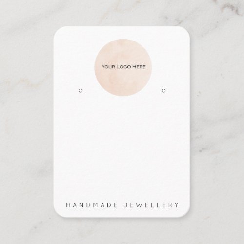 Your Logo Handmade Jewellery Earring Display Card 