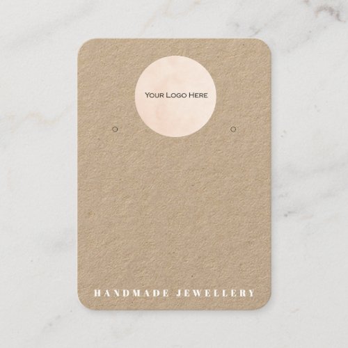 Your Logo Handmade Jewellery Earring Display Card 