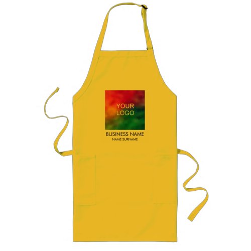 Your Logo Here Add Your Name Surname Company Long Apron