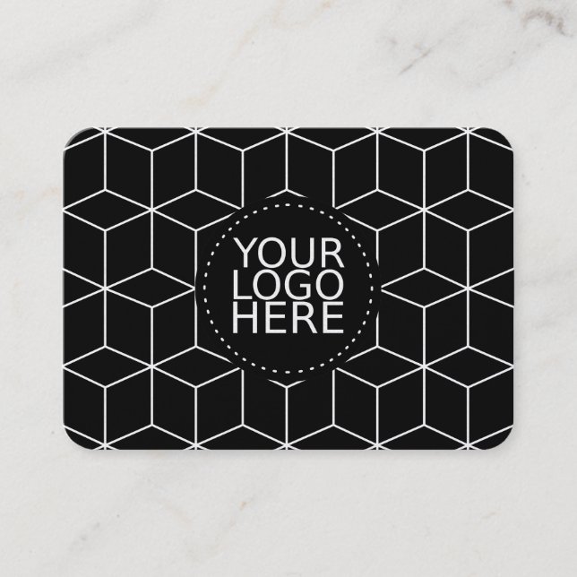 Your Logo Here and Modern Pattern Business Card (Front)