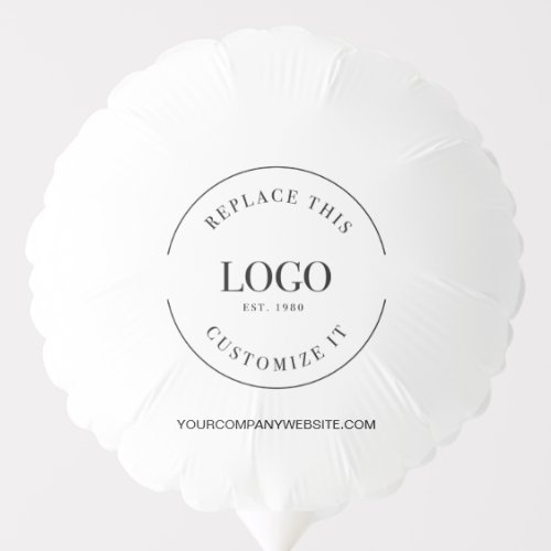 Your logo here and website company business balloon