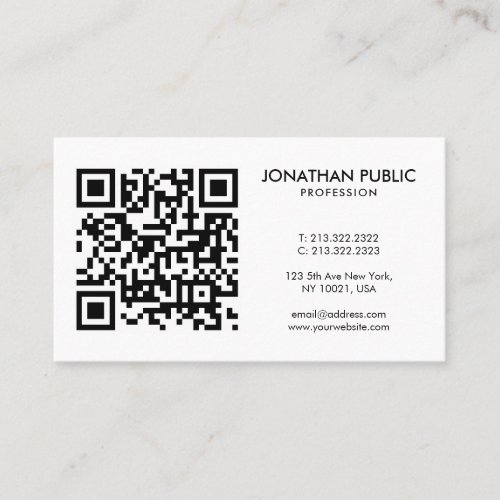 Your Logo Here Barcode QR Code Template Profile Business Card