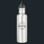 Your Logo Here Black and White Branded Custom Stainless Steel Water Bottle<br><div class="desc">Introducing the Your Logo Here Black and White Branded Custom Stainless Steel Water Bottle! This sleek and functional water bottle offers a fantastic opportunity to showcase your company logo. It serves as an excellent giveaway or gift for clients, customers, staff, vendors, and employees, keeping your business at the forefront and...</div>