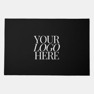 YOUR LOGO HERE BLACK DOORMAT