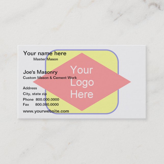 Your Logo Here Business Card (Front)