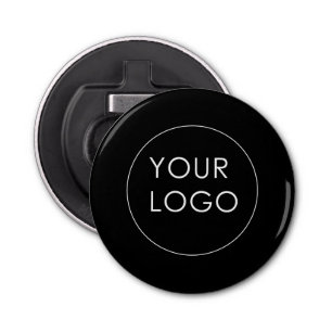 Your Logo Here Business Company Corporate Black Bottle Opener
