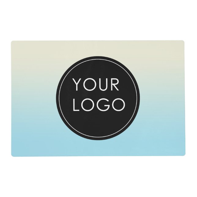 Your Logo Here Business Company Corporate Ombre Placemat (Front)