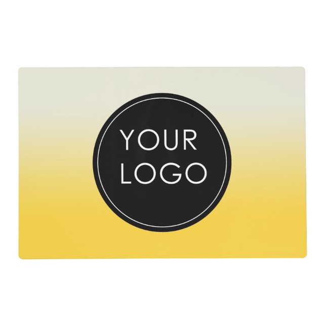 Your Logo Here Business Company Corporate Ombre Placemat (Front)
