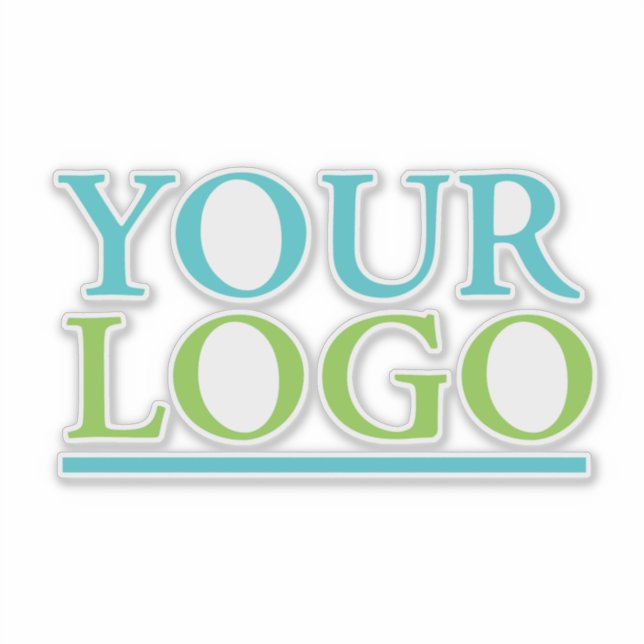Your Logo Here, Business Name Promo, DIY, Ver 2 Sticker (Front)