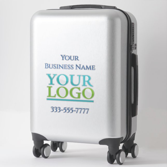 Your Logo Here, Business Name Promo, DIY Vs 2 Sticker (Suitcase)