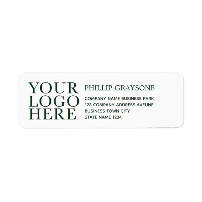Your Logo Here Business Name Return Address Label | Zazzle