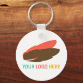 Your logo here business promotional flair giveaway keychain (Front)