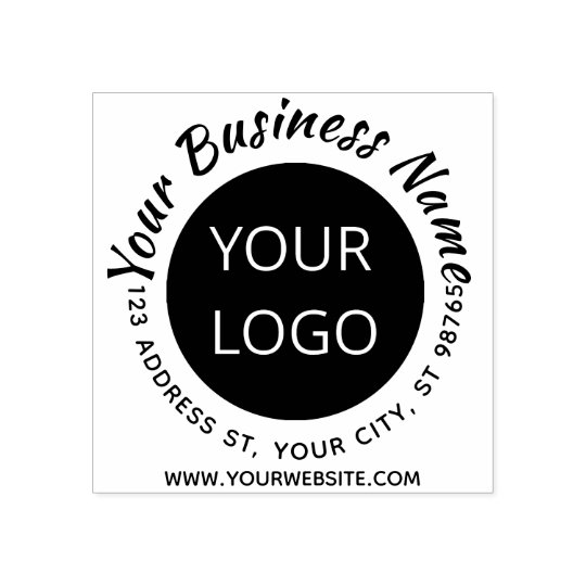 Your Logo Here Business Promotional Stamp Custom | Zazzle.com