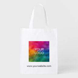 Your Logo Here Business Promotional Template Grocery Bag