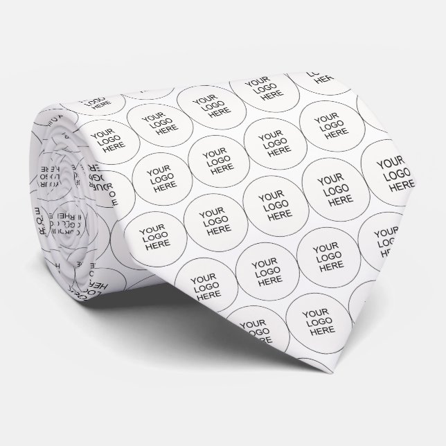 Your Logo Here Business Promotional Template Neck Tie (Rolled)