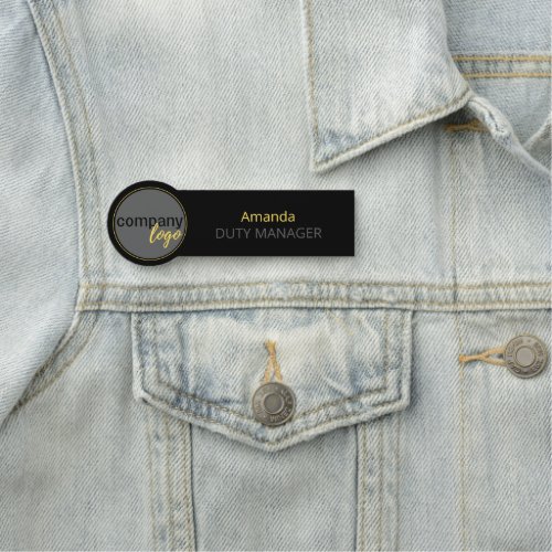 YOUR LOGO HERE COMPANY BRANDED BUSINESS UNIFORM NAME TAG
